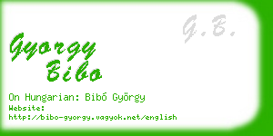 gyorgy bibo business card