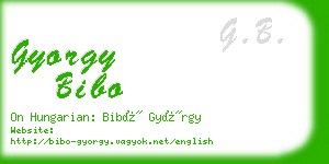 gyorgy bibo business card